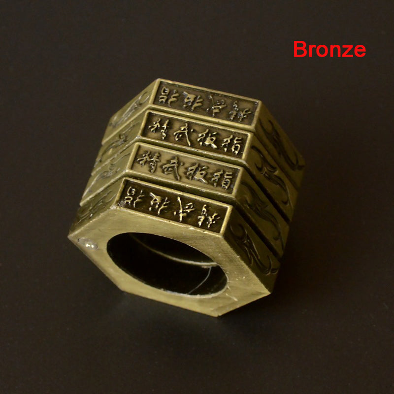 Folding Magic Hexagon Ring Outdoor EDC Knuckle Dusters