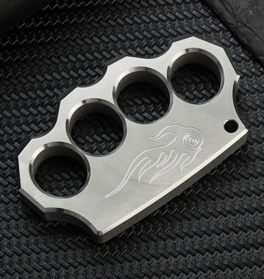 Classic Steel Swirl Pattern EDC Knuckle Dusters