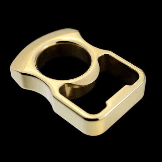 Round Arc Brass Knuckle Dusters Portable EDC Bottle Opener