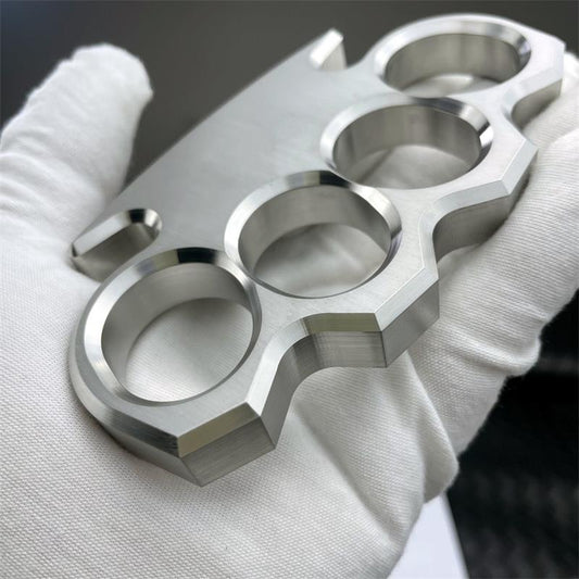 Classic 304 Steel Mirror Polished Large Hole Knuckle Dusters Outdoor Tool