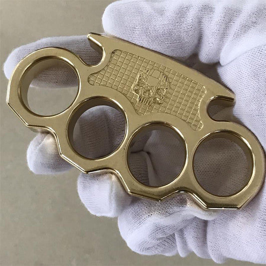 Classic Mini Skull Brass Knuckle Dusters Outdoor EDC Tool
