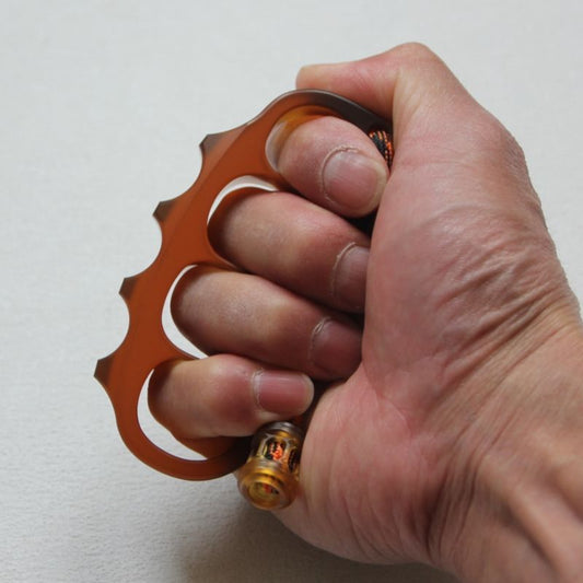 Large Amber Pea Outdoor EDC Knuckle Dusters