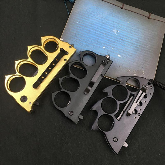 3Cr13 Steel Folding Outdoor Pocket Knuckle Dusters Knife