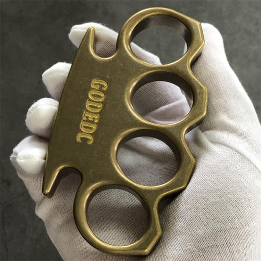 GODEDC Brass Knuckle Duster Antique Old Color Solid Classic