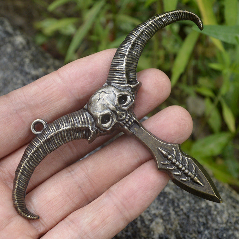 Outdoor Eagle Sheep Shape Travel Keychain Knuckle Dusters