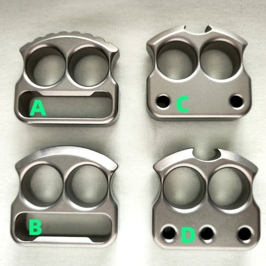 Multifunctional Light Weight Two Hole Titanium Alloy Knuckle Dusters Bottle Opener
