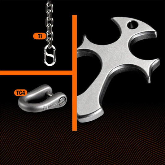 Outdoor Titanium Cross Pendant Knuckle Dusters