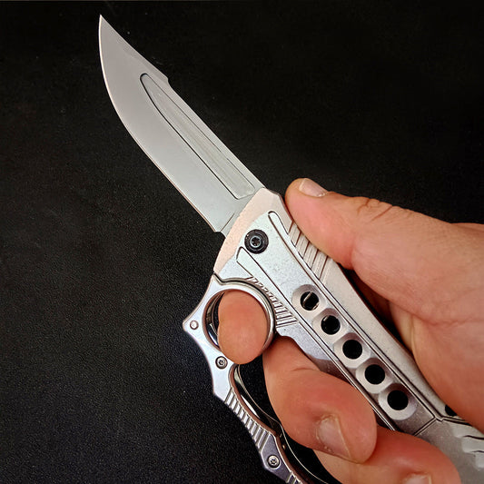 Foldable Outdoor Portable EDC Two-in-one Knuckle Dusters Knife