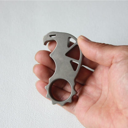 Titanium Monster Bottle Opener Multi-Function Keychain Knuckle Dusters