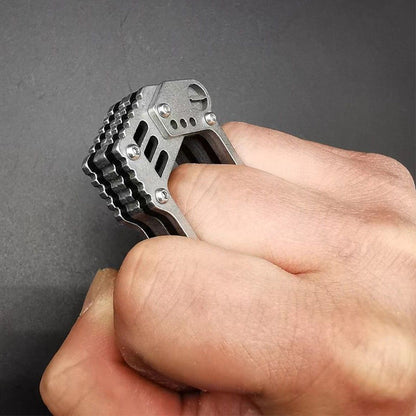 Single Hole Steel Outdoor Carry EDC Portable Knuckle Dusters