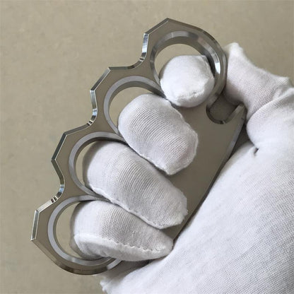 Classic 304 Steel Mirror Polished Large Hole Knuckle Dusters Outdoor Tool