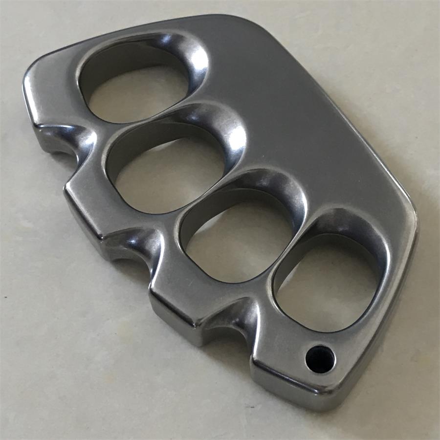 Big Hole Titanium Creative Stonewashed Polished Knuckle Dusters