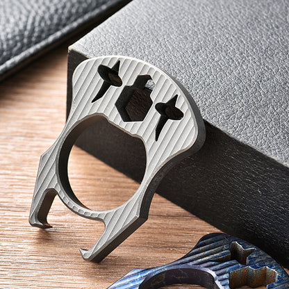 Mini Multifunctional Titanium Knuckle Dustesr Bottle Opening