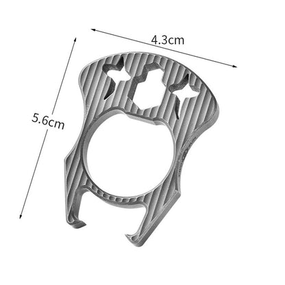 Mini Multifunctional Titanium Knuckle Dustesr Bottle Opening