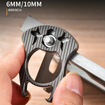 Mini Multifunctional Titanium Knuckle Dustesr Bottle Opening
