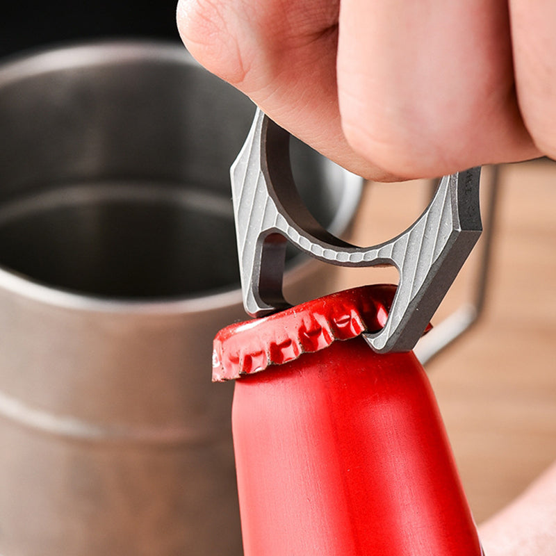 Mini Multifunctional Titanium Knuckle Dustesr Bottle Opening