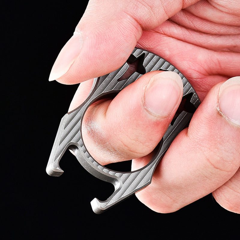 Mini Multifunctional Titanium Knuckle Dustesr Bottle Opening
