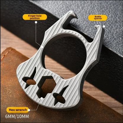 Mini Multifunctional Titanium Knuckle Dustesr Bottle Opening