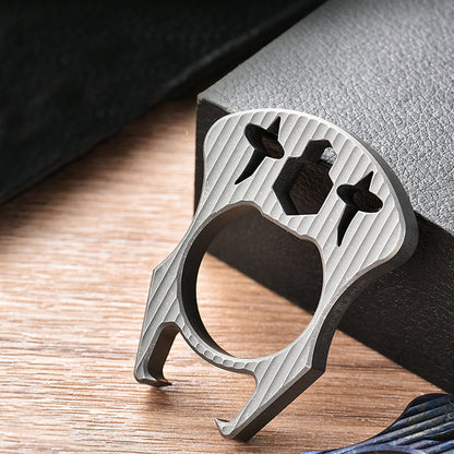 Mini Multifunctional Titanium Knuckle Dustesr Bottle Opening