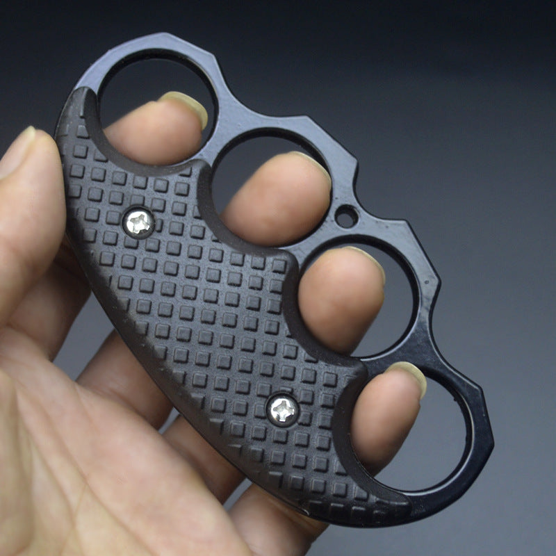 Black Covered Outdoor EDC Portable Knuckle Dusters