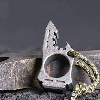 Shark Bottle Opener Knuckle Dusters Outdoor EDC Backpack Keychain