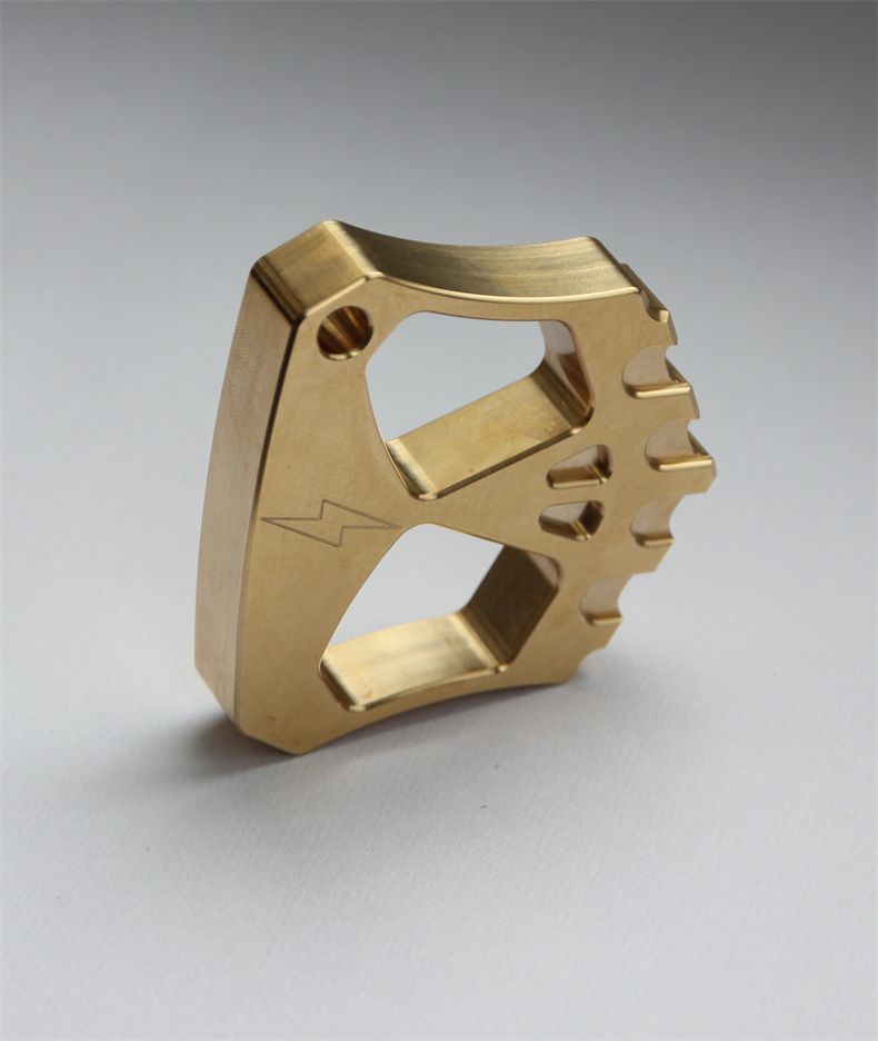 Creative Two Hole Brass Knuckle Dusters Mini Backpack Outdoor Keychain
