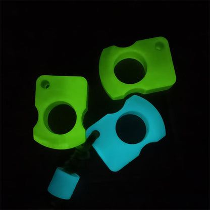 Single Hole PA Plastic Fluorescent Outdoor Portable EDC Knuckle Dusters