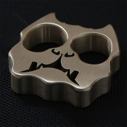Thickened Dog Head Brass Knuckle Dusters Two-hole Outdoor Tool