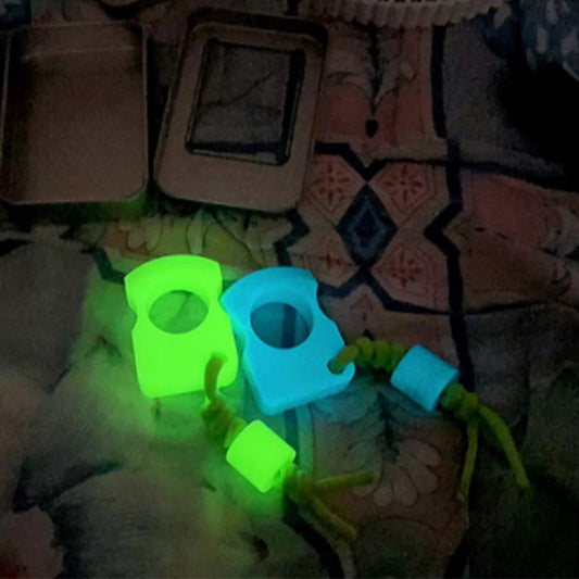 Single Hole PA Plastic Fluorescent Outdoor Portable EDC Knuckle Dusters