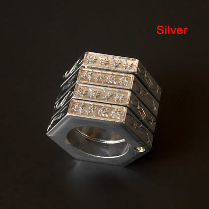 Folding Magic Hexagon Ring Outdoor EDC Knuckle Dusters
