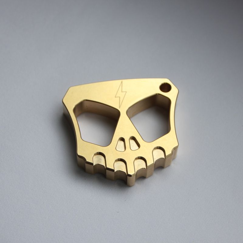 Creative Two Hole Brass Knuckle Dusters Mini Backpack Outdoor Keychain