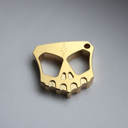 Creative Two Hole Brass Knuckle Dusters Mini Backpack Outdoor Keychain