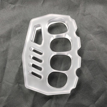 PC Transparent Knuckle Dusters Black Rope Hole Easily Carries Outdoor Tools