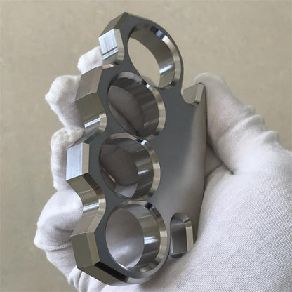 Classic 304 Steel Mirror Polished Large Hole Knuckle Dusters Outdoor Tool