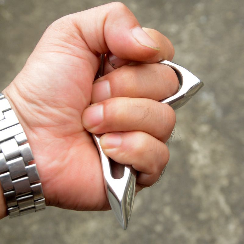 Thickened Steel Single Hole EDC Knuckle Dutsers With Binding Rope