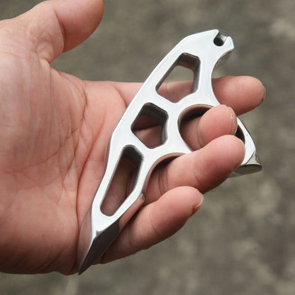 Thickened Steel Single Hole EDC Knuckle Dutsers With Binding Rope