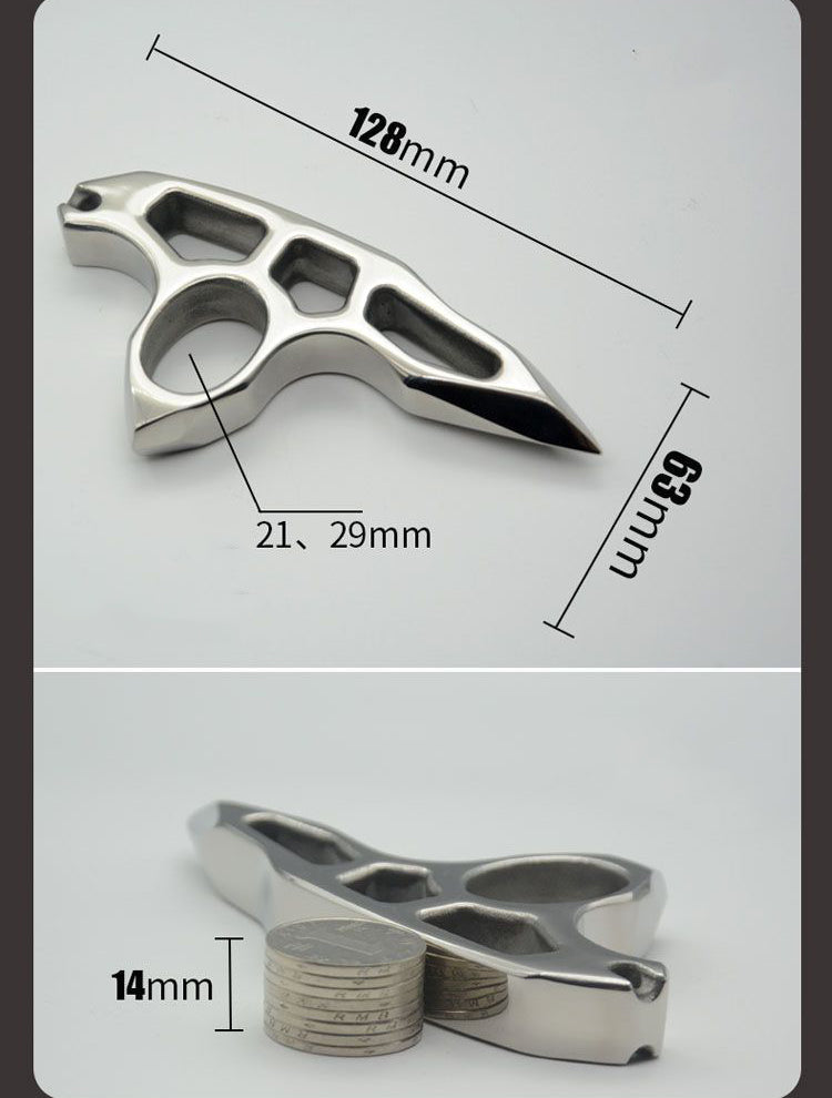 Thickened Steel Single Hole EDC Knuckle Dutsers With Binding Rope