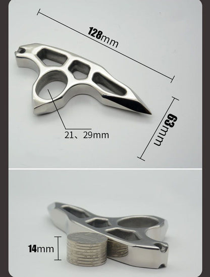 Thickened Steel Single Hole EDC Knuckle Dutsers With Binding Rope
