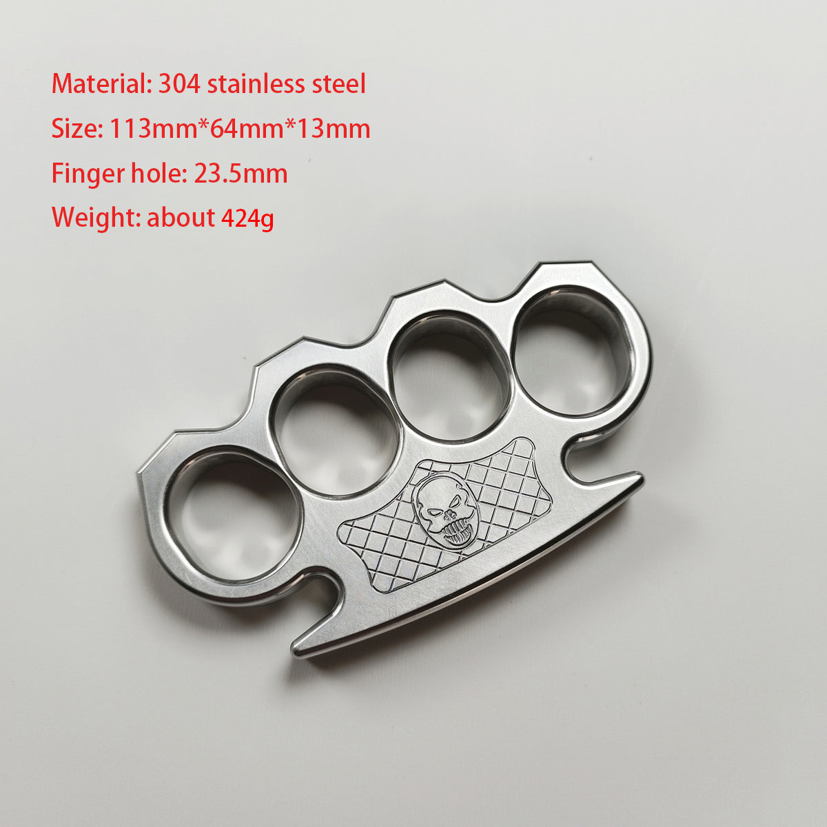 Steel Knuckle Dutsers Corrugated Skull Pattern Large Hole Bottle Opener