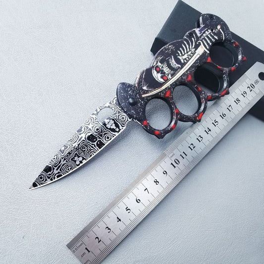 3D Printed Folding Outdoor Pocket EDC Knuckle Dusters Knife
