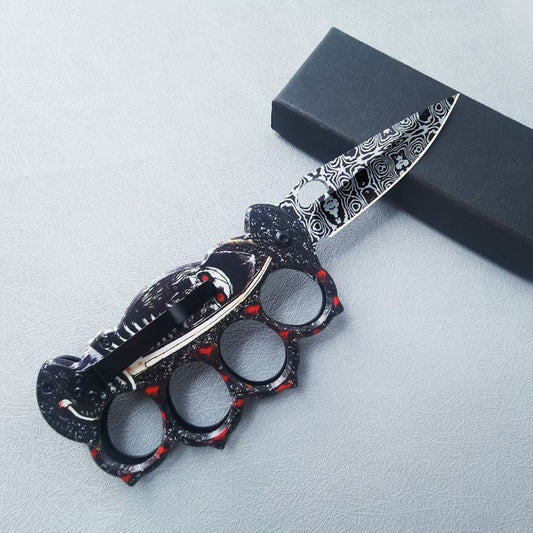 3D Printed Folding Outdoor Pocket EDC Knuckle Dusters Knife