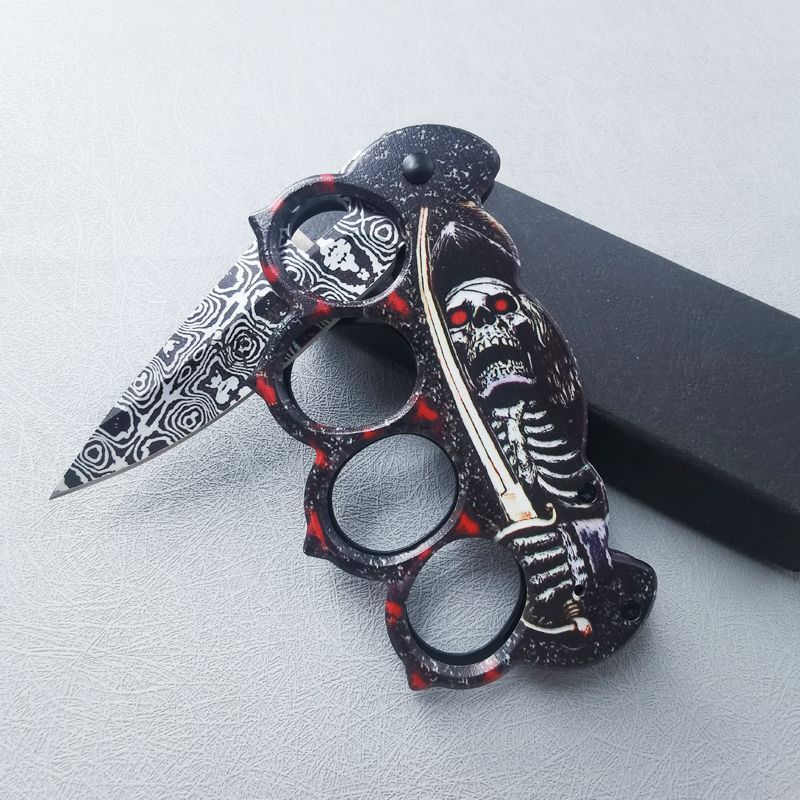 3D Printed Folding Outdoor Pocket EDC Knuckle Dusters Knife
