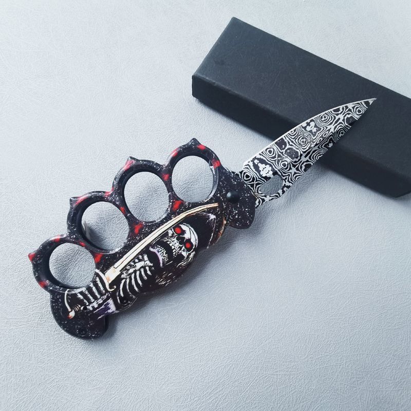 3D Printed Folding Outdoor Pocket EDC Knuckle Dusters Knife