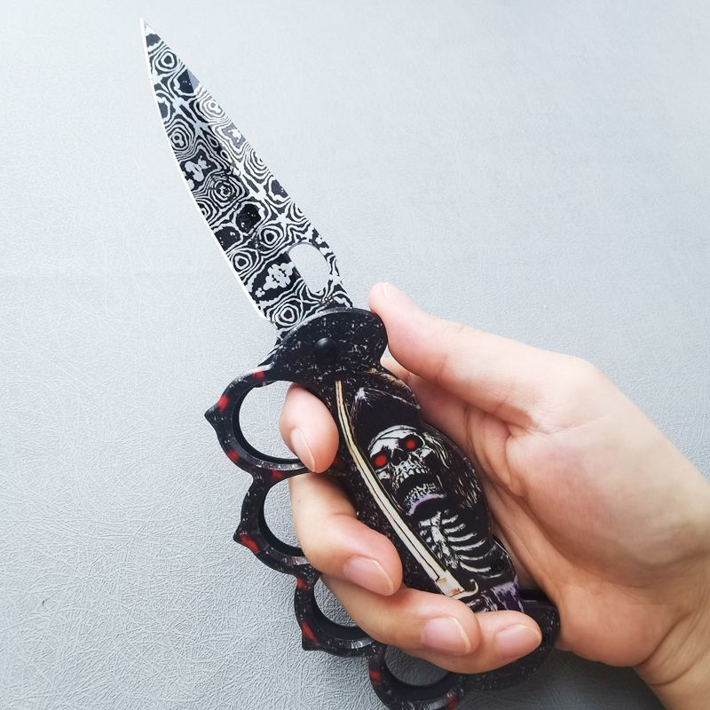 3D Printed Folding Outdoor Pocket EDC Knuckle Dusters Knife
