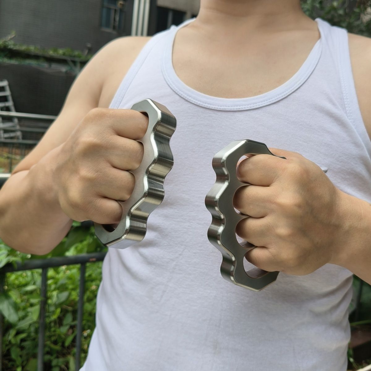 Thickened Steel Knuckle Dusters Four-hole Outdoor Tool