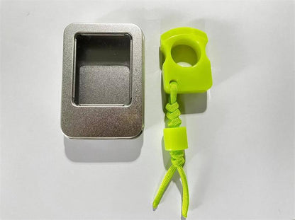 Single Hole PA Plastic Fluorescent Outdoor Portable EDC Knuckle Dusters