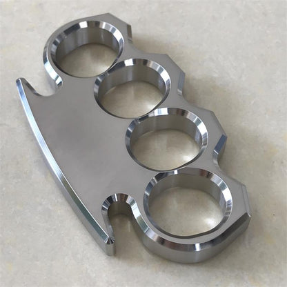 Classic 304 Steel Mirror Polished Large Hole Knuckle Dusters Outdoor Tool