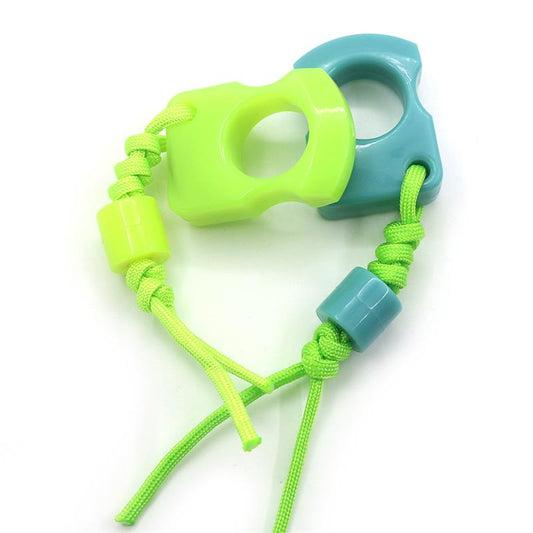 Single Hole PA Plastic Fluorescent Outdoor Portable EDC Knuckle Dusters