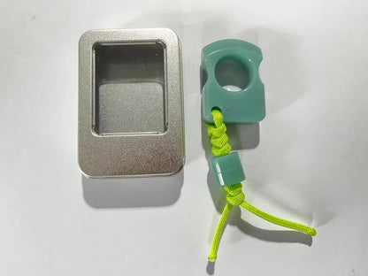 Single Hole PA Plastic Fluorescent Outdoor Portable EDC Knuckle Dusters