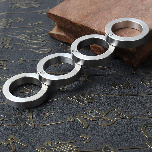 Four Finger Stainless Steel Foldable Knuckle Dusters